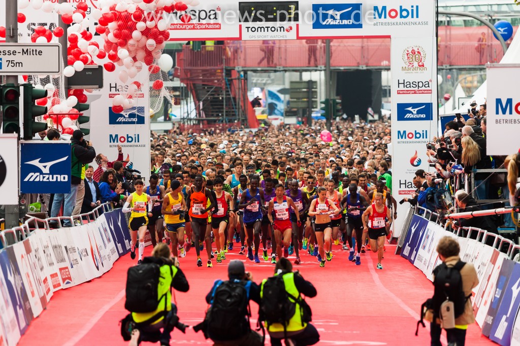 Start des Haspa Marathon 2015